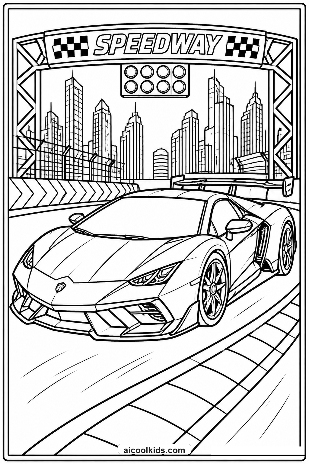 20+ Lamborghini Supercar Coloring Pages: Free Printable PDF Coloring Sheets for Kids