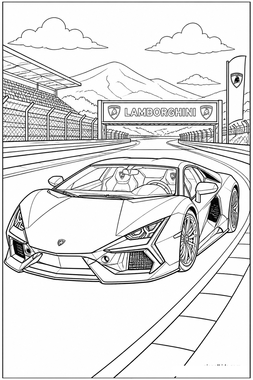 Lamborghini Revuelto V12 Aerodynamic Beast free printable activity sheet