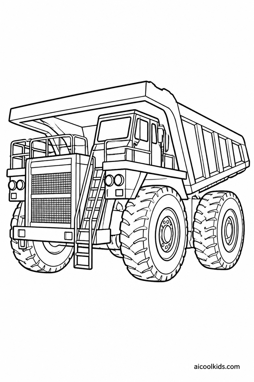 Colossal Open Pit Mining Haul Truck free printable activity sheet