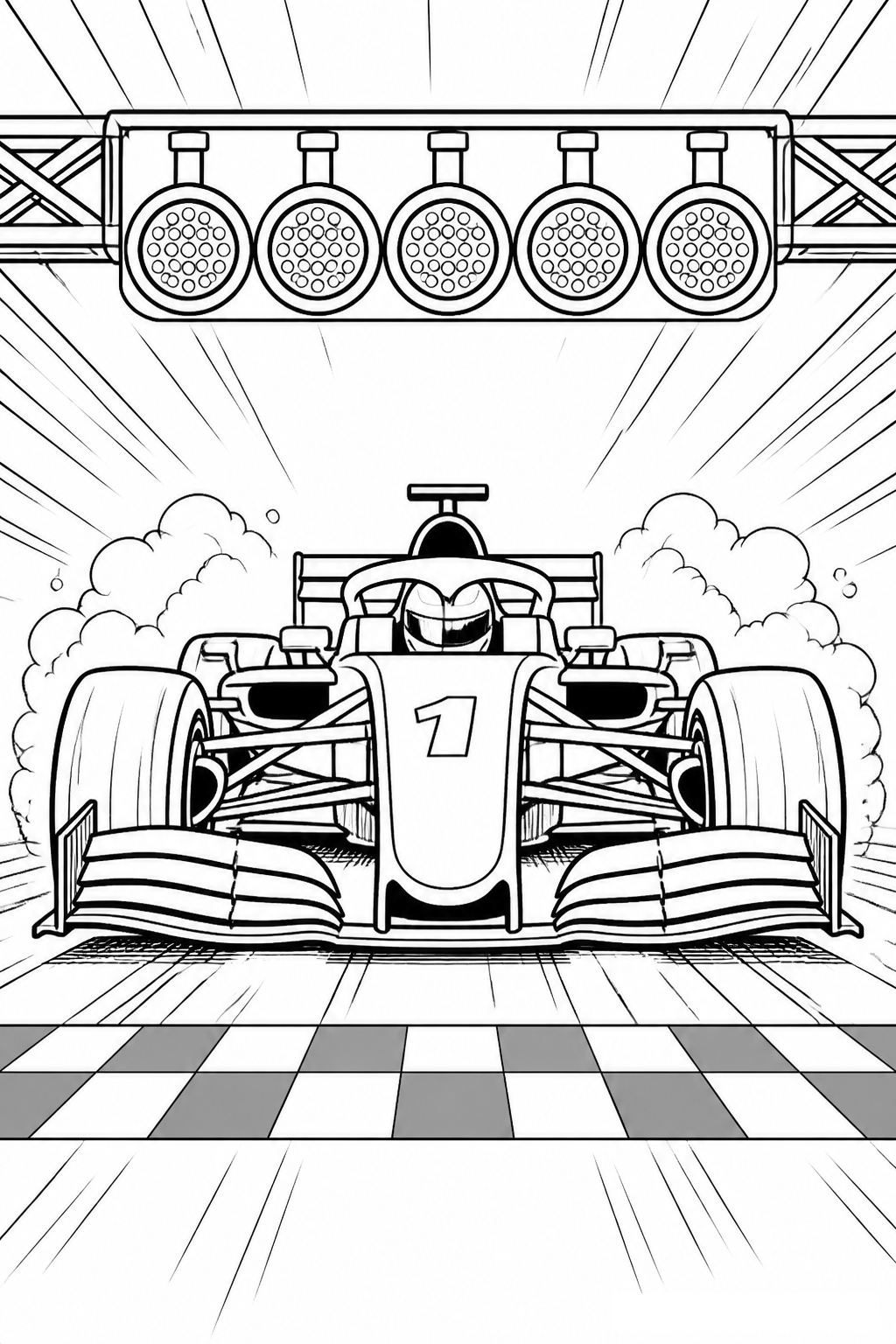 Starting Grid Green Light Launch free printable activity sheet